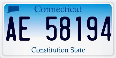 CT license plate AE58194