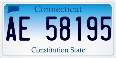 CT license plate AE58195