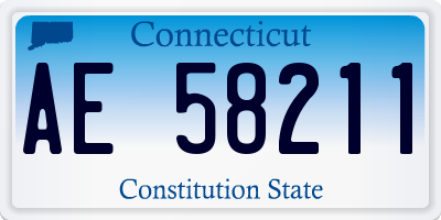 CT license plate AE58211