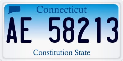 CT license plate AE58213