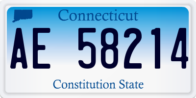 CT license plate AE58214