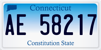 CT license plate AE58217