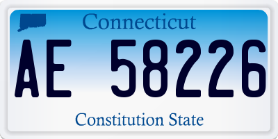 CT license plate AE58226