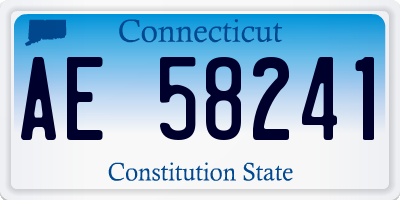 CT license plate AE58241