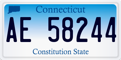 CT license plate AE58244