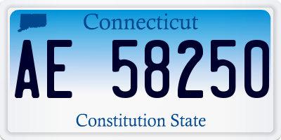 CT license plate AE58250