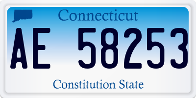 CT license plate AE58253