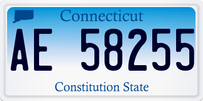 CT license plate AE58255