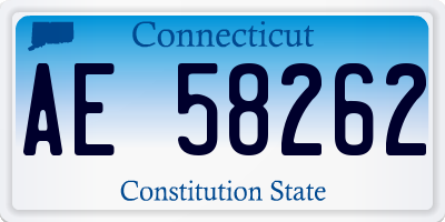 CT license plate AE58262