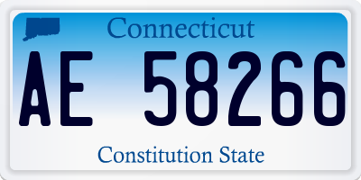 CT license plate AE58266