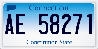 CT license plate AE58271