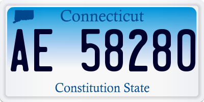 CT license plate AE58280