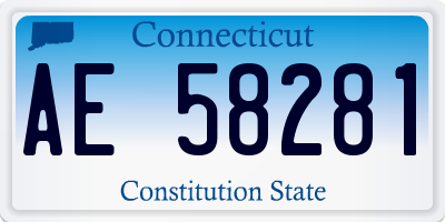 CT license plate AE58281