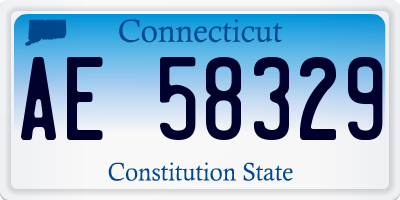 CT license plate AE58329