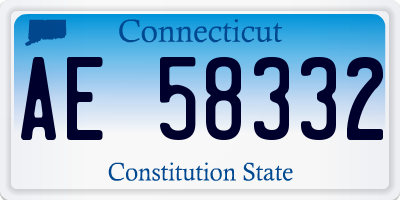 CT license plate AE58332