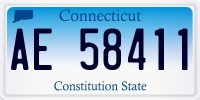 CT license plate AE58411