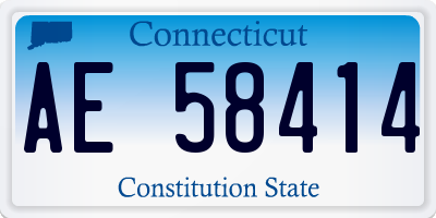 CT license plate AE58414