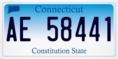 CT license plate AE58441