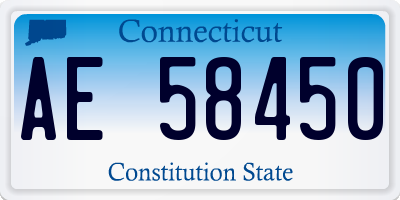 CT license plate AE58450
