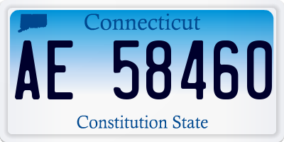 CT license plate AE58460