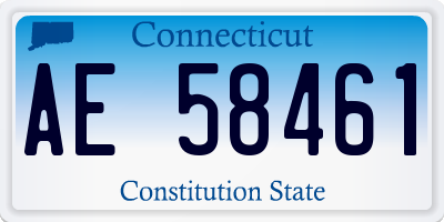 CT license plate AE58461