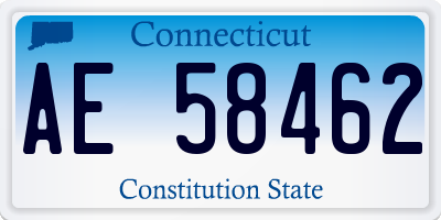 CT license plate AE58462