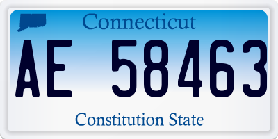 CT license plate AE58463
