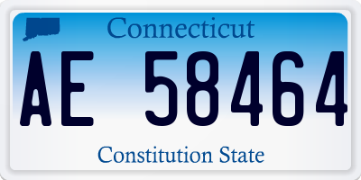 CT license plate AE58464