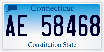 CT license plate AE58468
