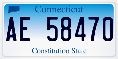 CT license plate AE58470
