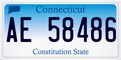 CT license plate AE58486