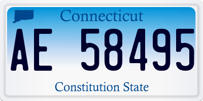 CT license plate AE58495