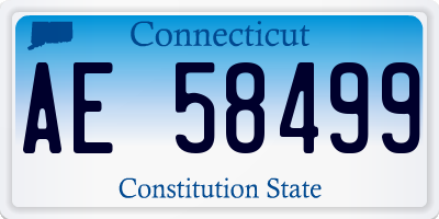 CT license plate AE58499