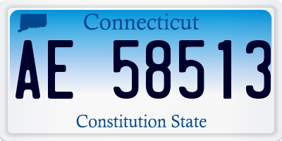 CT license plate AE58513