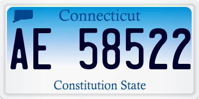 CT license plate AE58522