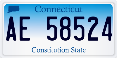 CT license plate AE58524