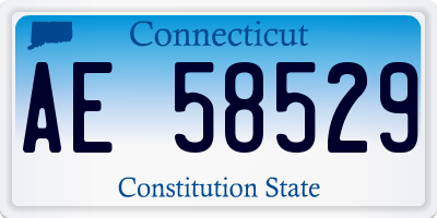 CT license plate AE58529