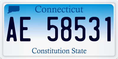 CT license plate AE58531