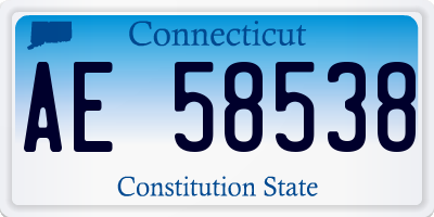 CT license plate AE58538