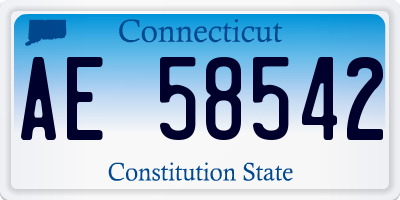 CT license plate AE58542