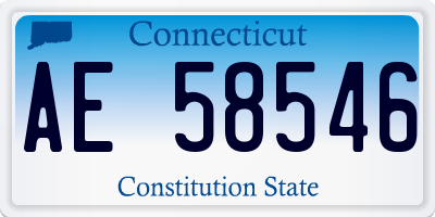 CT license plate AE58546