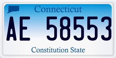 CT license plate AE58553