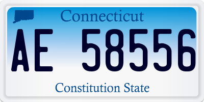 CT license plate AE58556