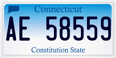 CT license plate AE58559