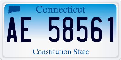 CT license plate AE58561