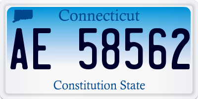CT license plate AE58562