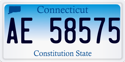 CT license plate AE58575