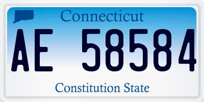 CT license plate AE58584