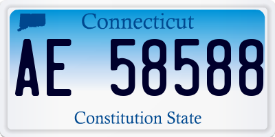 CT license plate AE58588