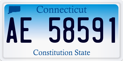 CT license plate AE58591